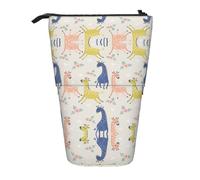 Pidgazdfgv Bonito estuche portátil con diseño de jirafa, para escuela, oficina, niños, estudiantes, adultos, niñas, niños, regalo de maquillaje