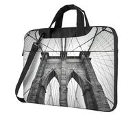Pidgazdfgv Brooklyn Bridge - Maletín unisex para ordenador de negocios, para la temporada escolar, Black, 14 inch
