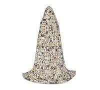 Pidgazdfgv Capa con capucha de pata de perro con diseño de huesos, disfraz de Halloween, accesorios de disfraz para fiestas y cosplay