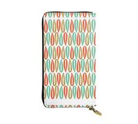Pidgazdfgv Cartera de piel con cierre de cremallera para mujer, estilo moderno de mediados de siglo, con bloqueo RFID, gran capacidad, bolso de viaje para mujer