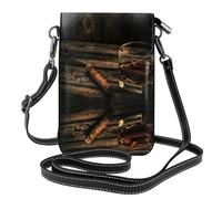 Pidgazdfgv Cigar & Whiskey - Cartera cruzada de piel para mujer, pequeña correa de viaje, bolso de mano para teléfono celular, bolso pequeño