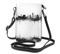 Pidgazdfgv City Skyline - Cartera cruzada de piel para mujer, pequeña, con correa de viaje, bolso para teléfono celular, bolso pequeño