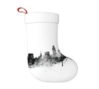 Pidgazdfgv City Skyline - Medias de Navidad, adornos colgantes, bolsas de regalo, decoraciones de Navidad