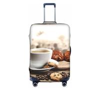 Pidgazdfgv Coffee and Snacks - Funda protectora para maleta, para equipaje de tamaño S-XL, White, M