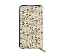 Pidgazdfgv Coffee and Sweets Sugar - Cartera de piel con cremallera para mujer, con bloqueo RFID, gran capacidad, bolsa de viaje para mujer