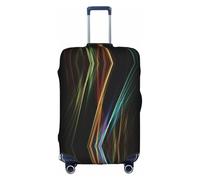 Pidgazdfgv Colorful Lines Art - Funda protectora para maleta, funda protectora para maleta de tamaño S-XL, White, L