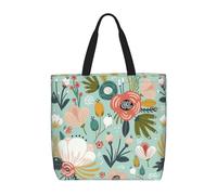 Pidgazdfgv Colorida bolsa de compras de Flora respetuosa con el medio ambiente, bolsa de compras para escuela, trabajo, laptop, mujeres y niñas, bolso de mano diario