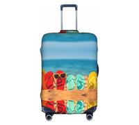 Pidgazdfgv Coloridas chanclas de playa para maleta, funda protectora para maleta, funda protectora para maleta, para equipaje de pulgadas S-XL, White, XL