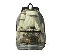 Pidgazdfgv Cool Pirate Ship - Mochila para laptop de 17 pulgadas, para escuela, negocios, vuelos, fin de semana, funda de equipaje para mujeres y hombres