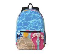 Pidgazdfgv Cool Pool Water - Mochila para laptop de 17 pulgadas, para escuela, negocios, vuelos, fin de semana, funda de equipaje para mujeres y hombres