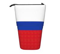 Pidgazdfgv Estuche portátil con bandera rusa, estuche para lápices, escuela, oficina, niños, estudiantes, adultos, niñas, niños, regalo de maquillaje