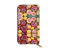Pidgazdfgv Fruit Picture-Cartera de piel con cierre de cremallera para mujer, con bloqueo RFID, gran capacidad, bolso de viaje para mujer