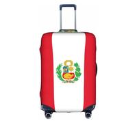 Pidgazdfgv Funda protectora para maleta, diseño de bandera de Perú, para maleta, para equipaje de tamaño S-XL, White, XL