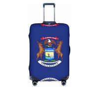 Pidgazdfgv Funda protectora para maleta, diseño de bandera del estado de Michigan, White, S