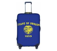 Pidgazdfgv Funda protectora para maleta, diseño de bandera del estado de Oregon, para equipaje de tamaño S-XL, White, XL