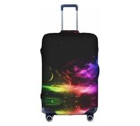 Pidgazdfgv Funda protectora para maleta, diseño de cielo y luna y arco iris, para maleta de tamaño S-XL, White, M