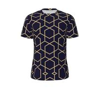 Pidgazdfgv Geometric Lines - Camiseta de malla de manga corta para hombre, para entrenamiento, correr, absorbe el secado, Negro, XXL
