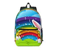 Pidgazdfgv Happy Easter Bunny - Mochila para laptop de 17 pulgadas, para escuela, negocios, vuelos, fin de semana, funda de equipaje para mujeres y hombres