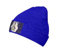 Pidgazdfgv Holding Flowers - Gorro unisex con diseño de calavera, para hombre y mujer, color azul