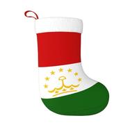 Pidgazdfgv Medias de Navidad de la bandera de Tayikistán, adornos colgantes, bolsas de regalo, decoraciones de Navidad