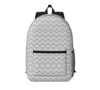 Pidgazdfgv Mochila gris a rayas para laptop de 17 pulgadas, para escuela, negocios, vuelos, fin de semana, funda de equipaje para mujeres y hombres