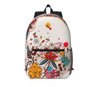 Pidgazdfgv Mochila para laptop de 17 pulgadas, diseño de mariposas coloridas para escuela, negocios, vuelos, fin de semana, para mujeres y hombres
