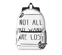 Pidgazdfgv Not All Who Wander Are Lost - Mochila para laptop de 17 pulgadas, para escuela, negocios, vuelos, fin de semana, funda de equipaje para mujeres y hombres