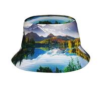 Pidgazdfgv Peaceful Lake - Gorro unisex para exteriores, playa, pescador, escapada, vacaciones, regreso a clases, color negro