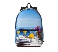 Pidgazdfgv Scenery Of A Table Above Sea - Mochila para laptop de 17 pulgadas, para escuela, negocios, vuelos, fin de semana, funda de equipaje para mujeres y hombres