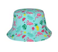 Pidgazdfgv Sombrero de pescador unisex con diseño de flamenco, helado, frutas, para exteriores, playa, pescador, escapada, vacaciones, regreso a la escuela