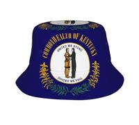 Pidgazdfgv Sombrero de pescador unisex con la bandera del estado de Kentucky, para exteriores, playa, pescador, escapada, vacaciones, vuelta a la escuela, color negro