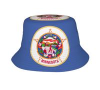 Pidgazdfgv Sombrero de pescador unisex con la bandera del estado de Minnesota, para exteriores, playa, pescador, escapada, vacaciones, regreso a la escuela, color negro