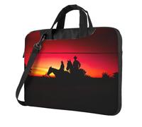 Pidgazdfgv Texas Cowboy - Maletín unisex para laptop de negocios, para la temporada escolar, Black, 15.6 inch