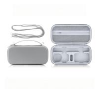 Pidynx Estuche de almacenamiento compatible con Insta360 X6 Essentials, bolsa rígida portátil de poliuretano + licra con bolsillo de malla y asa cómoda para protección de viaje, color gris