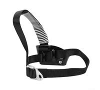 Pie ascendente de acero inoxidable negro con ranura de drenaje automático de lodo hebilla ajustable para montañismo y barranquismo (izquierda)