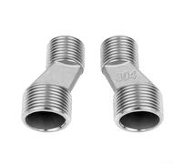 Pie curvado en ángulo montado en la pared con ángulo ajustable de 40 grados y adaptador de grifo de esquina de tornillo excéntrico para aplicaciones flexibles de fontanería (estilo corto)