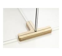 Pie de acoplamiento para lunas separadoras, en forma de T, 3 vías, L x A x H 200 x 120 x 30 mm