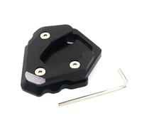 Pie de Apoyo Lateral Almohadilla para Caballete Lateral De Motocicleta para Benelli BJ250, BJ300, BJ302, BN250, BN300, BN302, Placa Soporte Extensión Pata Cabra (Ampliar)(Negro)