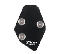 Pie de Apoyo Lateral Almohadilla para Caballete Lateral De Motocicleta para Yamaha TMAX 530 T-MAX TMAX530 T-MAX530 2015-2016. Extensión Ampliación La Placa Soporte(Negro)