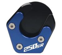 Pie de Apoyo Lateral Reposapiés Extensor De Caballete Lateral para Motocicleta para CFMOTO 250SR, 300SR Extensión, Placa Ampliación, Soporte Almohadilla(Azul)