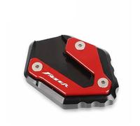 Pie de Apoyo Lateral Reposapiés Extensor para Caballete Lateral De Motocicleta para Yamaha FZ6 para FAZER FZ6R FZ6-S2 2004-2009 2008. Placa Soporte Extensión para(Rojo 1)
