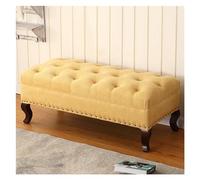 Pie de Cama Banco tapizado, reposapiés rectangular contemporáneo | for entrada, vestíbulo, baño, tocador, dormitorio | Muebles decorativos for el hogar Banco para Cama(Yellow,150*45*40)