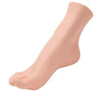 Pie de maniquí realista de PVC, modelo de pie de maniquí masculino de tamaño real para pintura, enseñanza, arte, dibujo, boceto, joyería, exhibición, pie derecho, 24,5 cm