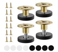 Pie de mesa regulable de 27 - 40 mm, pie regulable para muebles, pata de cilindro ajustable, pie de mueble con accesorios de montaje con sello antiarañazos para pies, apto para mesas