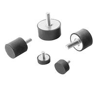 Pie de metal y goma para muebles, varios tamaños (M8 x 20, 30 x 28)