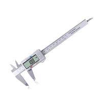 Pie De Rey Calibrador electrónico Vernier con regla práctica de profundidad digital de textura clásica multifuncional de 0 a 150 mm y micrómetro