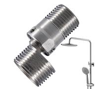 Pie en ángulo con grifo de acero - pie angular ajustable a 360 grados | Conector de ducha de pie en ángulo | Adaptador de codo sólido Montado montado para el baño