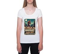 Pie Grande Me VIO Pero Nadie Le Cree Camiseta De Manga Corta Blanca con Cuello Redondo para Mujer T-Shirt Short Sleeve White Crewneck tee For Women