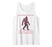 Pie Grande Sasquatch Flower Power Locos Viejos Hippies Camiseta sin Mangas