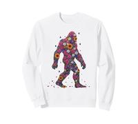 Pie Grande Sasquatch Flower Power Locos Viejos Hippies Sudadera